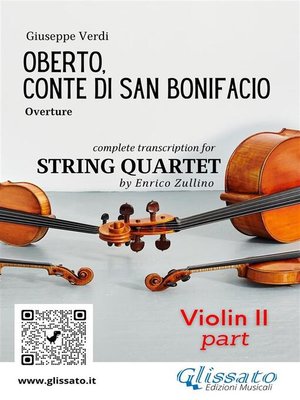cover image of Violin II part of "Oberto" for String Quartet